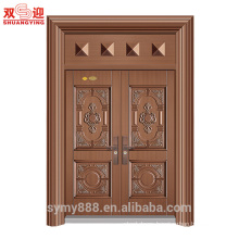 China main door design steel double side opening exterior door